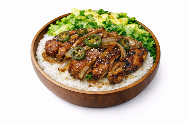 AHI Jalapeno Chicken Bowl.